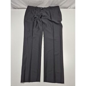 Galante Dress Pants Mens 50x36 Black Wool Flat Front Straight Italy Unhemmed NWT
